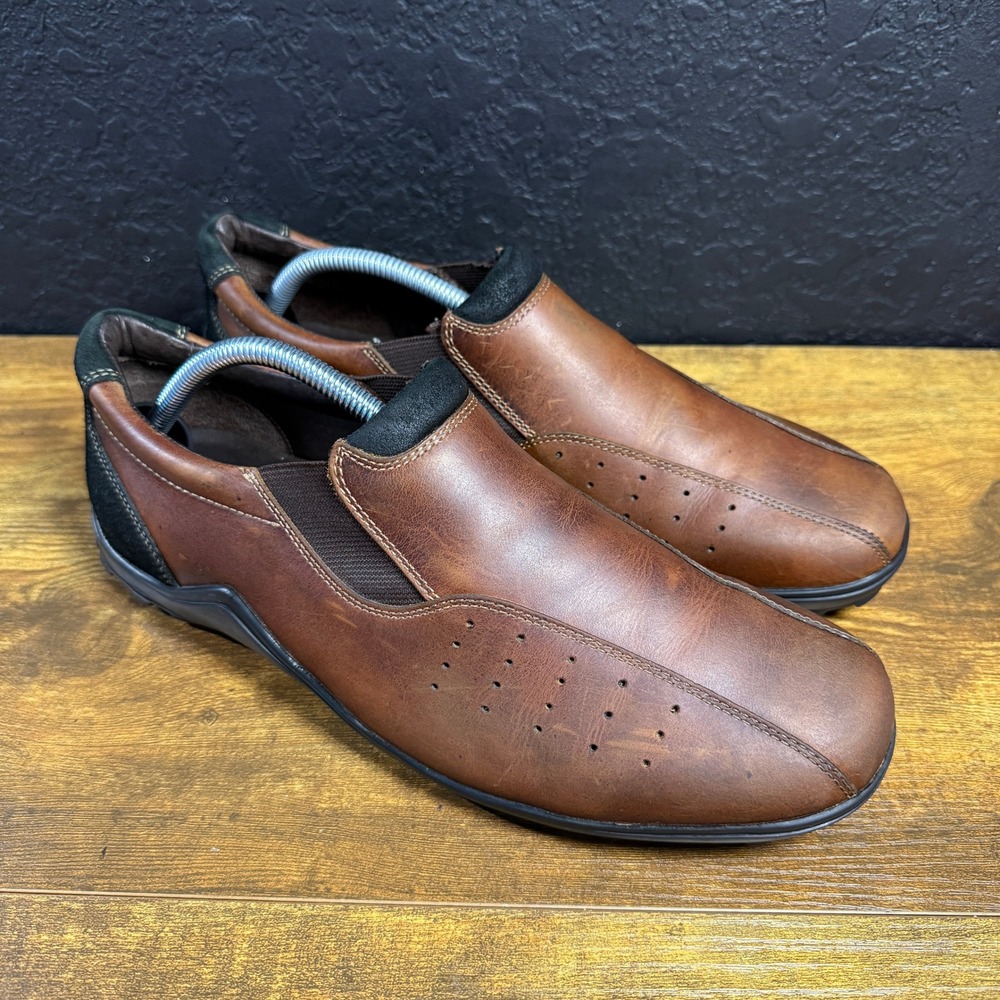 Cole Haan Country C02167 Brown Leather Vibram Slip On Loafers Mens 10.5 M
